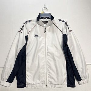 Vintage Kappa Track Jacket White/Navy Blue 175/96A